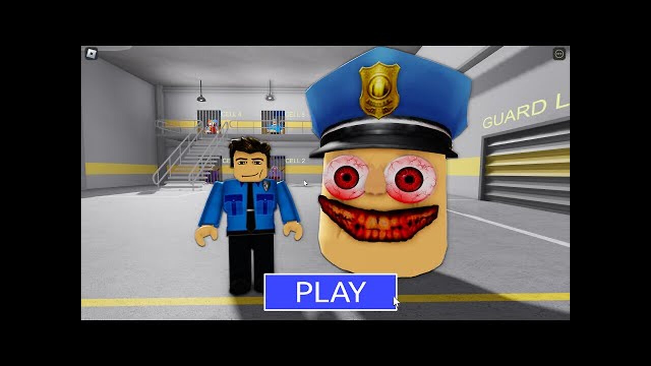 Escaping from a NIGHTMARE BARRY'S HEAD PRISON RUN! And BECAME a BARRY COP