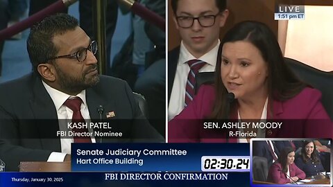 Ashley Moody at Kash Patel FBI confirmation hearing * Jan. 30, 2025