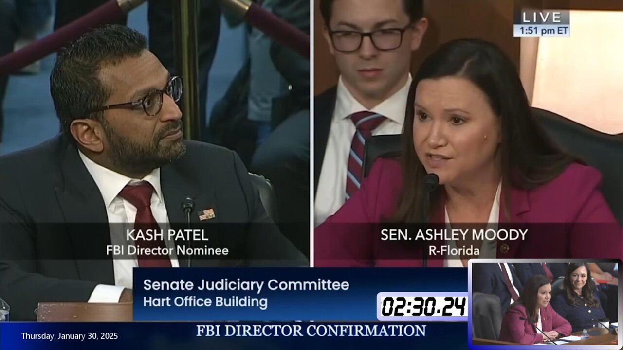 Ashley Moody at Kash Patel FBI confirmation hearing * Jan. 30, 2025