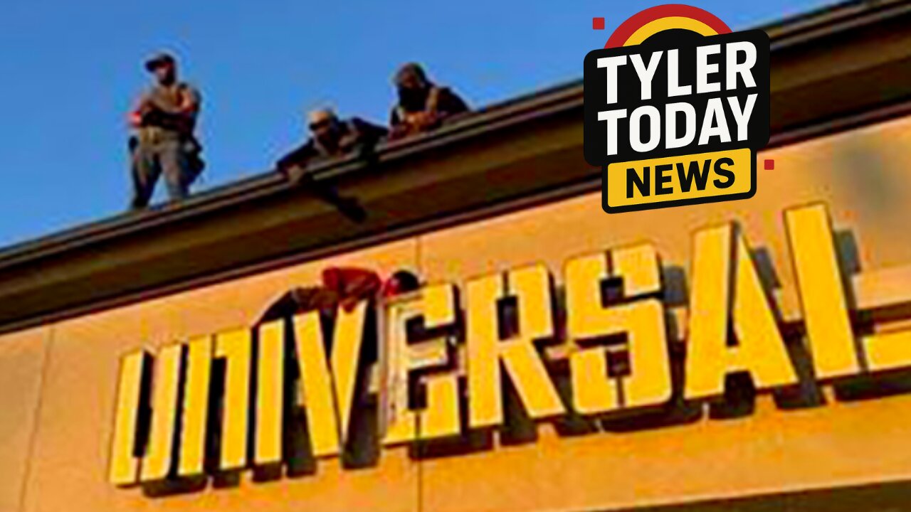 Illegal immigrant running from ICE gets stuck on a business sign