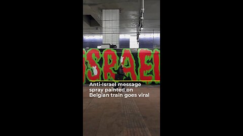 Train in Belgium spray painted = "Terrorist State"