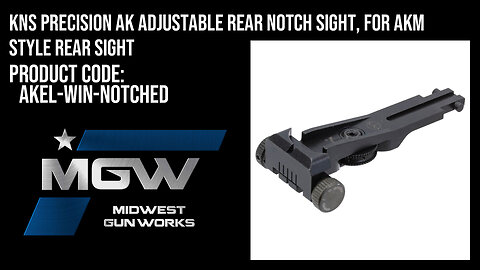 KNS Precision AK Adjustable Rear Notch Sight, For AKM style Rear Sight - AKEL-WIN-NOTCHED