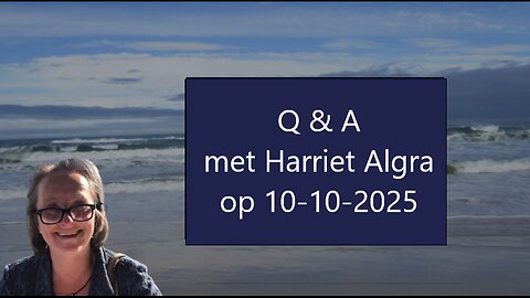Q & A met Harriet Algra op 10-10-2025