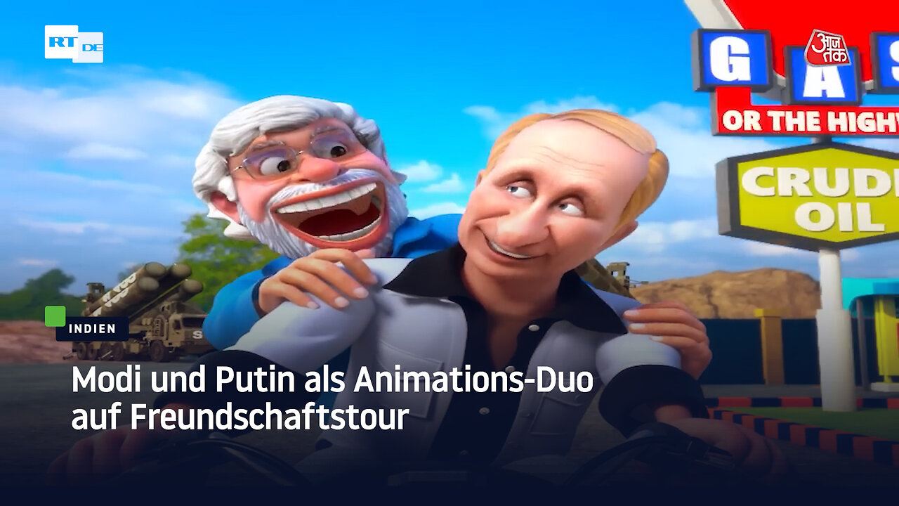 Modi und Putin als Animations-Duo auf Freundschaftstour