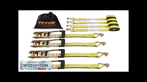 VEVOR Ratchet Tie Down Straps (4PK) 5000 lb Break Strength Double J Review