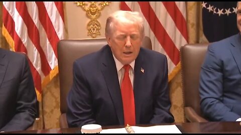 LOL. Trump Mocks The Media For Claiming He Was Sleeping During Cabinet Meeting