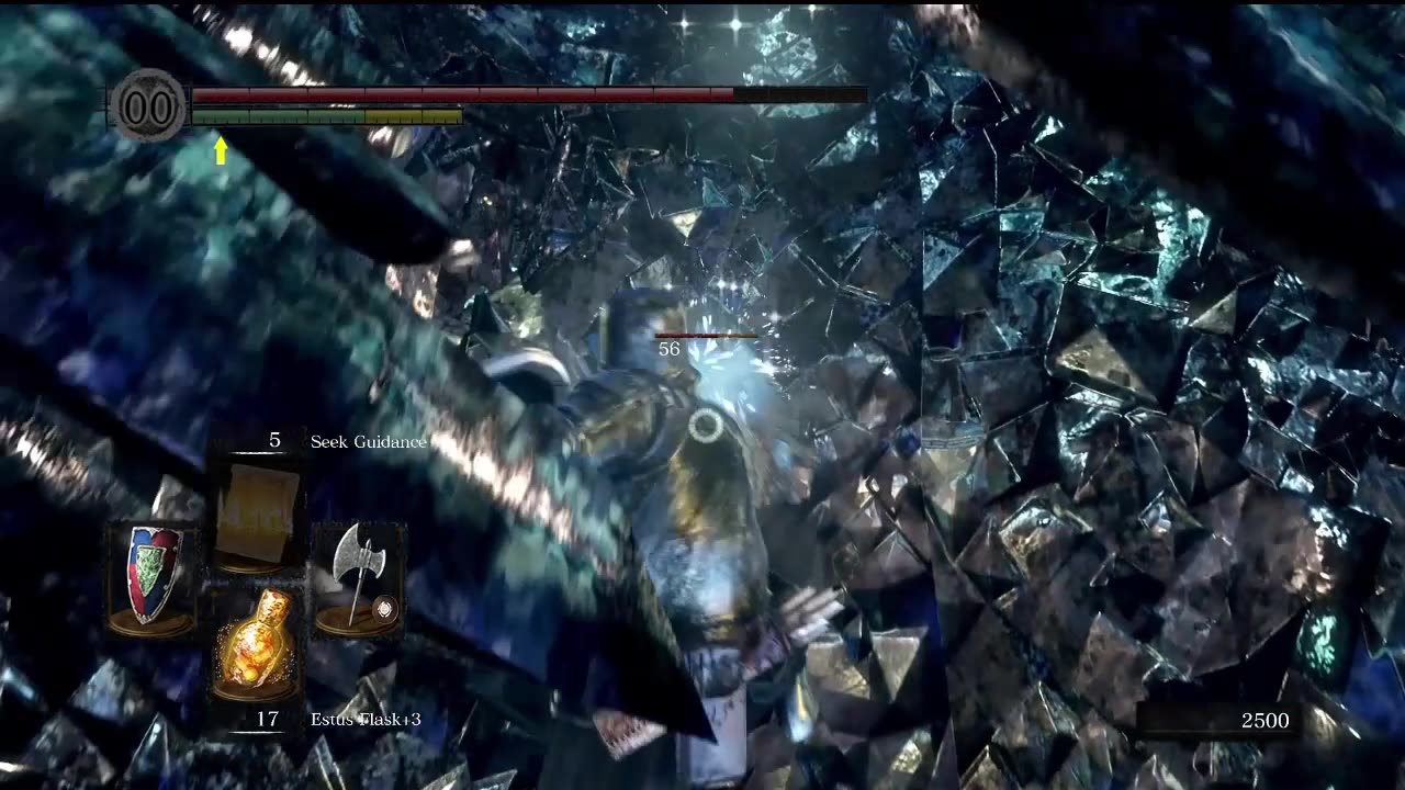 Dark Souls Remastered | Crystal Cave "hidden" item on distant ledge, how to get it & return