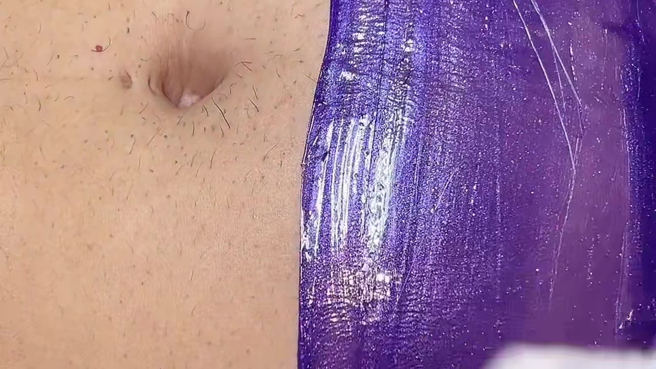 @waxingqueenadventures Stomach Waxing with Sexy Smooth Purple Seduction Hard Wax Tutorial