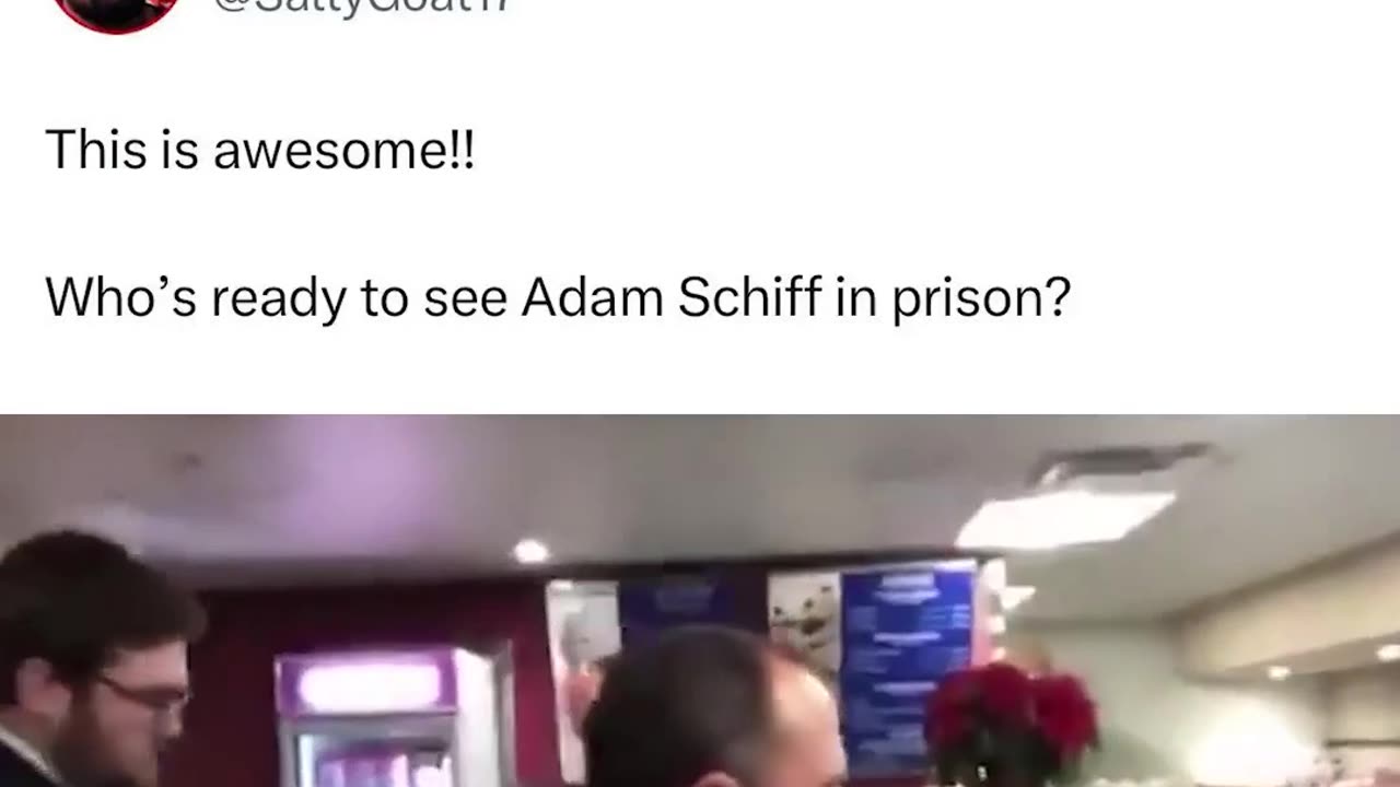Trump posts senator being told 'you have right to remain silent...' Schiff's face drops