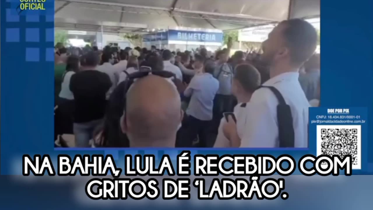 Na Bahia, Lula é recebido com gritos de ‘ladrão'. 2023-06-06
