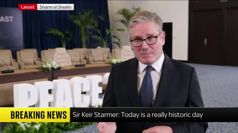 Starmer on Gaza peace plan- 'It is critical now all parties follow through on deal'.