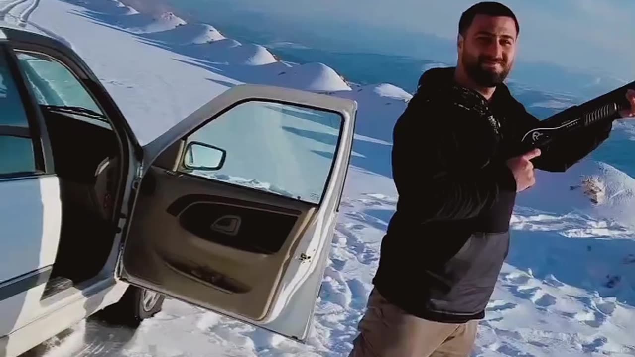 shotgun Aktion in snow