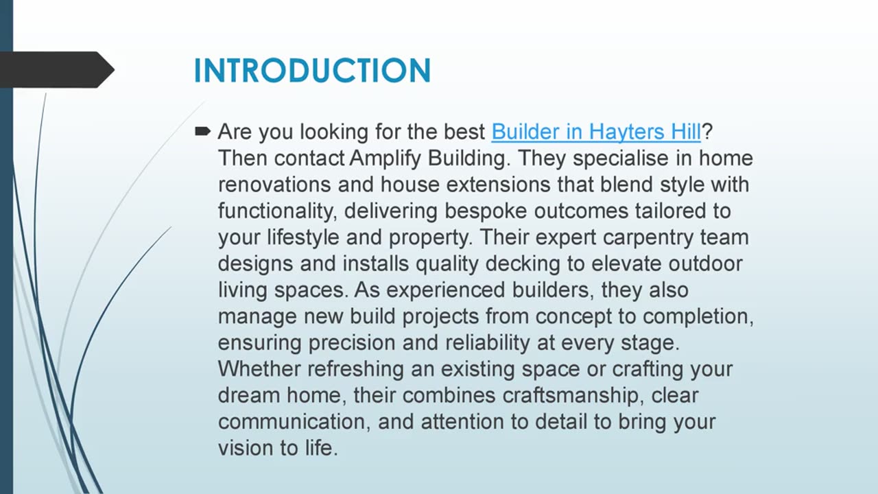 Best Builder in Hayters Hill