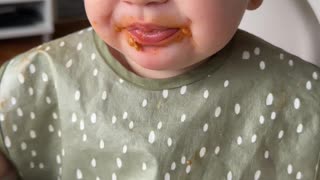 Baby Kayla Tries Pasta Stars for Dinner | Cutest Foodie Baby