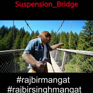 Monkey_Vlogging_at_Suspension_Bridge