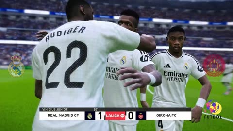 Real Madrid vs Girona Jornada 25 La Liga partido de simulasion