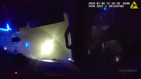 Dash and bodycam shows shootout with carjacking suspect