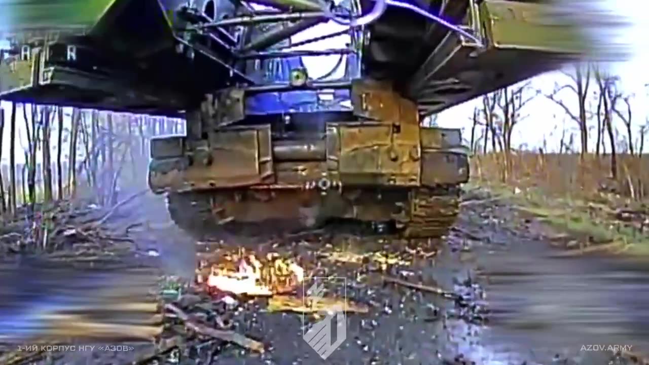 💥 Drone operators 1st AK NGU Azov actively burn Russian armored vehicles in the Dobropillya