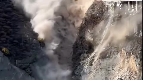 China, today. 758-metre-long bridge collapses months after reopening