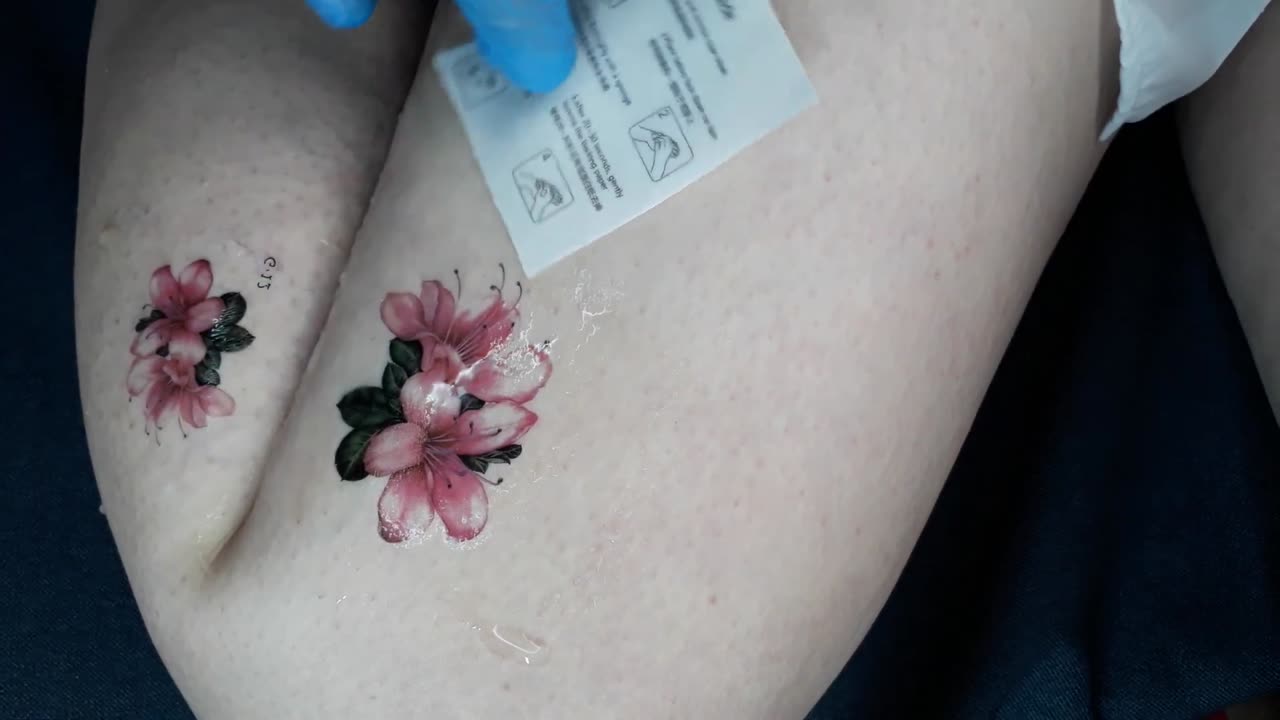 cute flowers temporary tattoo sticker magic art design