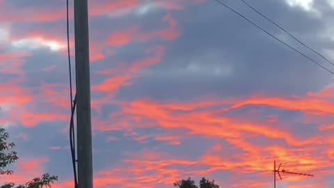 The sky looking like lava 🌋 #sweden