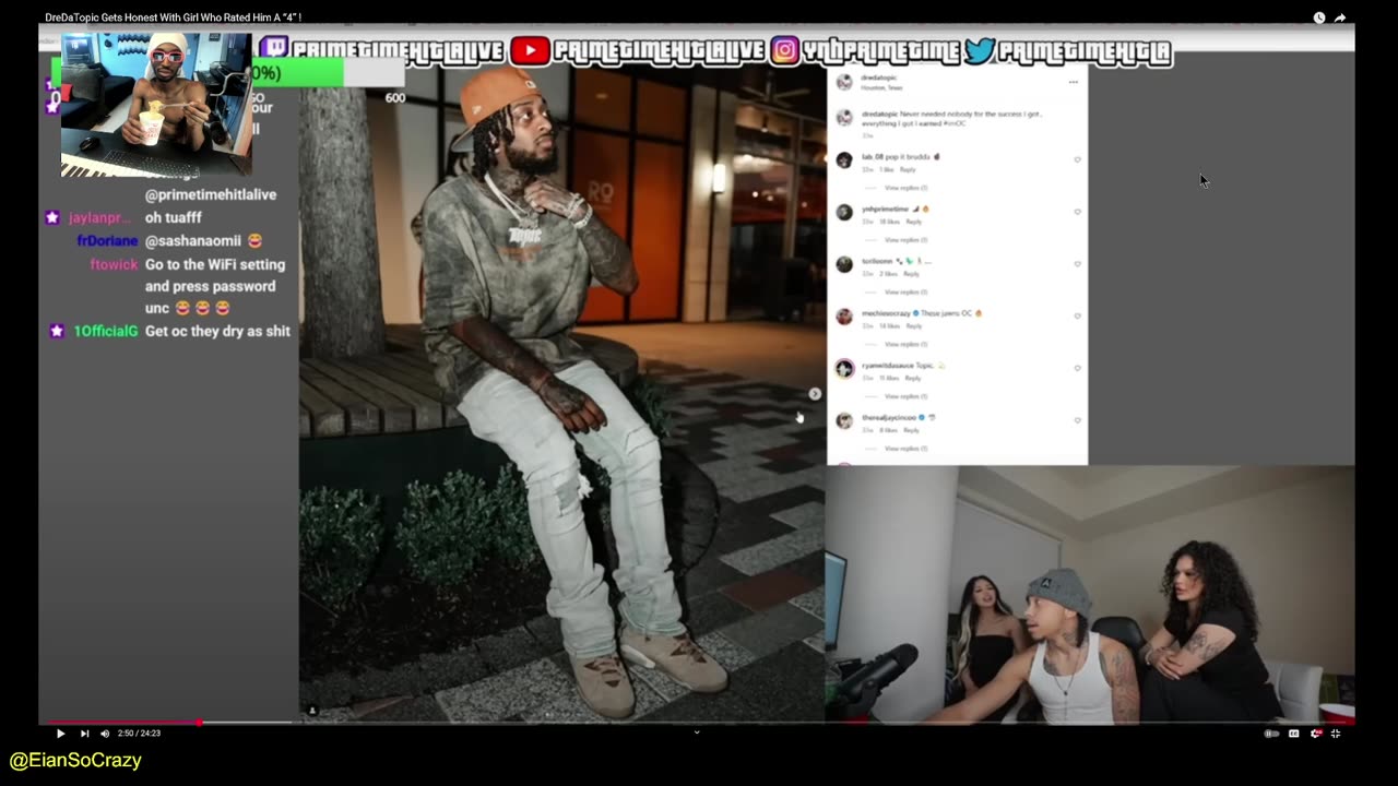 DreDaTopic Gets Honest With Girl Who Rated Him A “4” REACTION