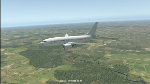 flying Zibo Boeing 737 MAX 6 over TEXAS on Ubuntu 24 and Xplane 11 in 2025