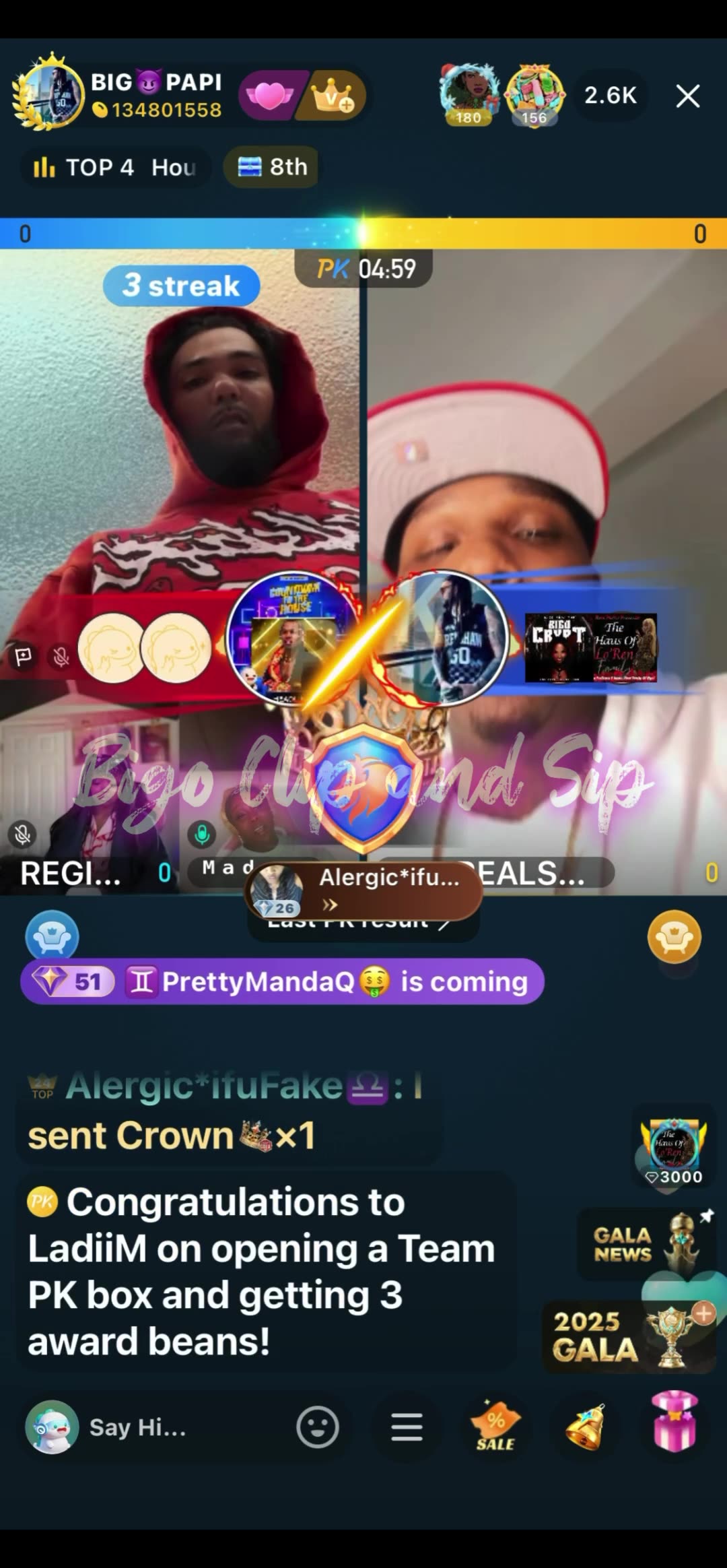 Team PK Papi MadamLo ft Liyah vs Supa 11/30/25 #bigoclipandsip