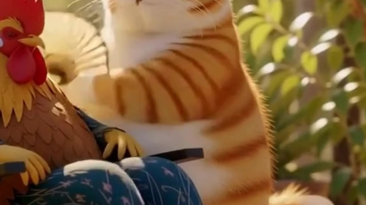 Lazy Rooster’s Spa Day | Cat Butler in Action 🐔🐱