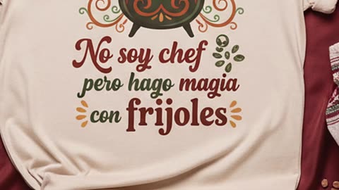 No soy chef, pero esta playera hace magia con solo verla #frijoles #camisetasdivertidas
