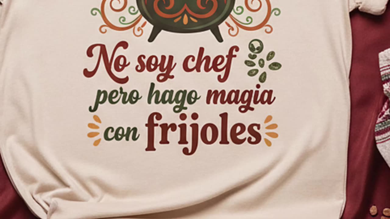 No soy chef, pero esta playera hace magia con solo verla #frijoles #camisetasdivertidas