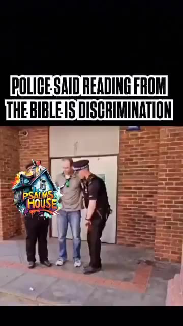 🇬🇧 In 2025 Historically Christian Britain you now get arrested for reading the Bible in Public.
