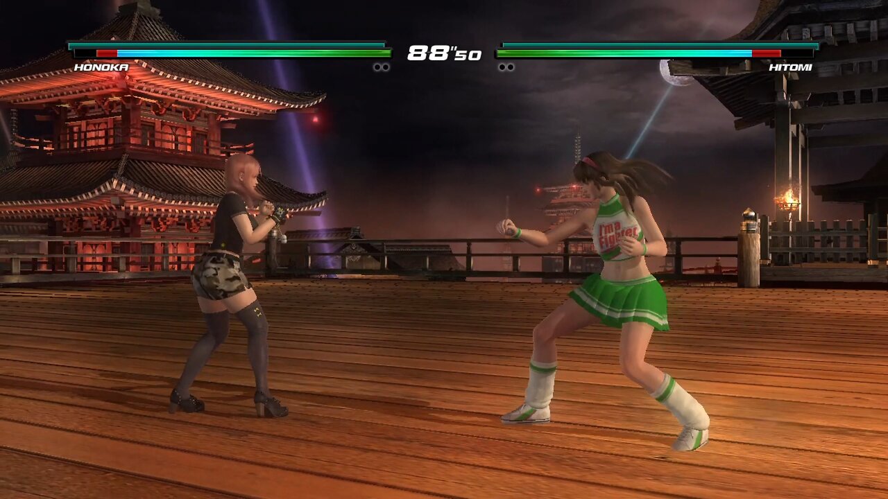 Ayane + Honoka vs Hitomi + Rachel