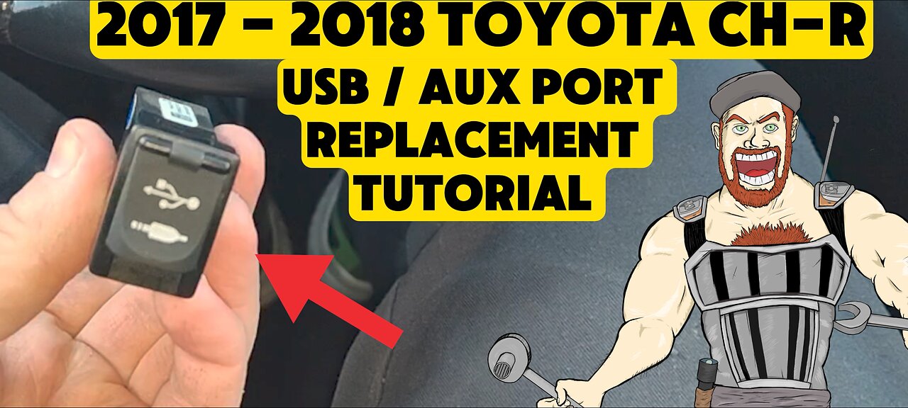 2017 - 2018 TOYOTA CH-R CHR USB PORT AUX AUXILLARY INPUT JACK REPLACEMENT TUTORIAL 2017 2018