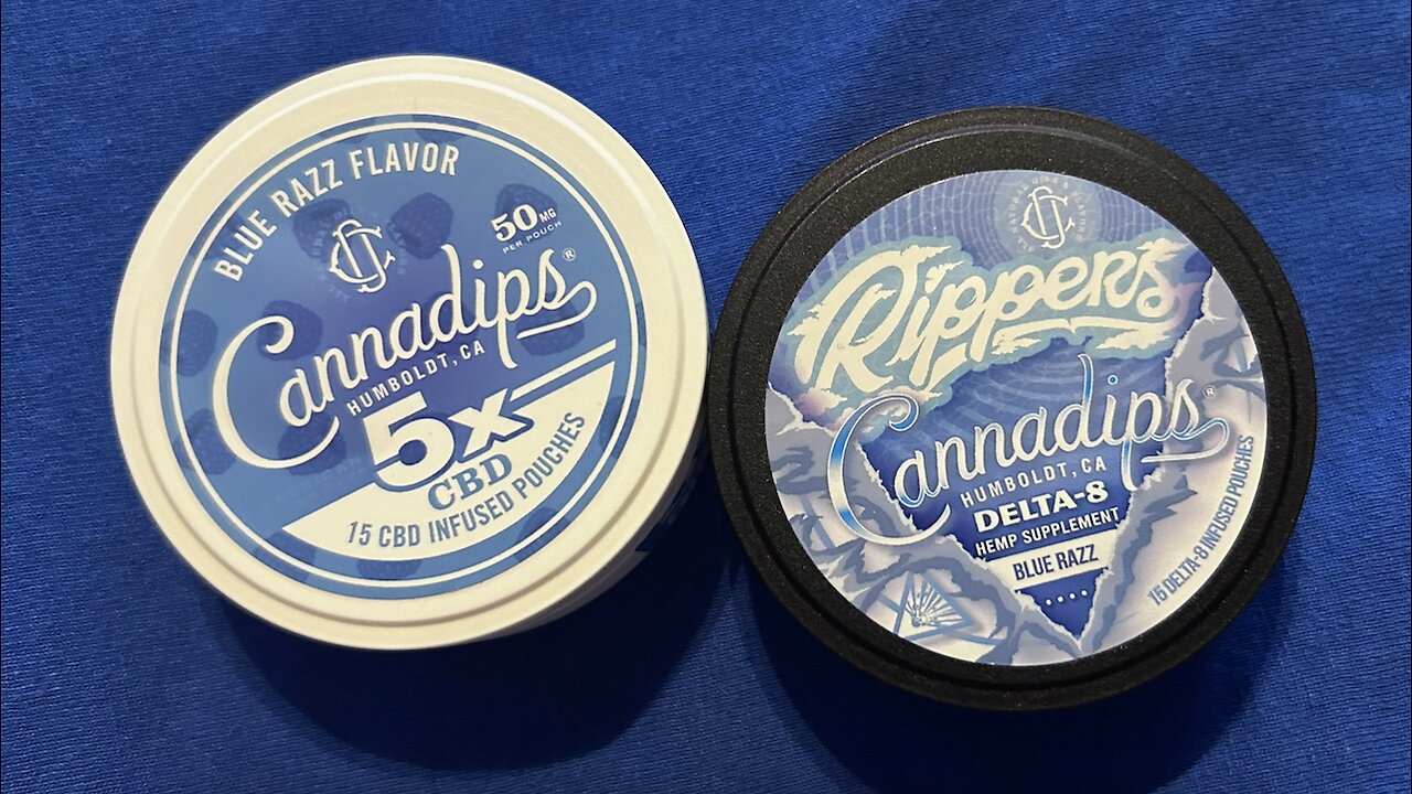 Cannadips Blue Razz (5X CBD & Delta 8 Pouches) Review