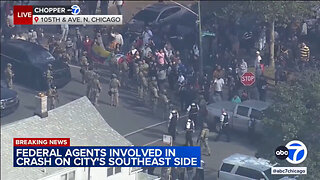 DHS Car Crash In Chicago Leads To Chaos As Protesters Surround The Area
