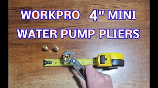 WORKPRO Mini Water Pump Pliers, V Jaw, 15 Position Push Lock
