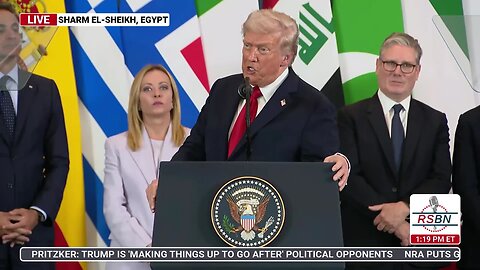 🇺🇸 🇪🇬 President Trump Delivers Remarks at the 'Peace in the Middle East' Event in Egypt on October 13/2025