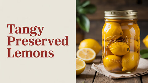 Preserved Lemons Stay Good for Months Using This Method