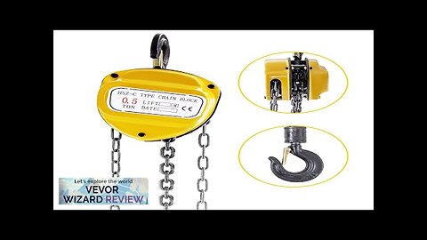 VEVOR Chain Hoist 1100lbs/0.5ton Chain Block Hoist Manual Chain Hoist 10ft/3m Block Review