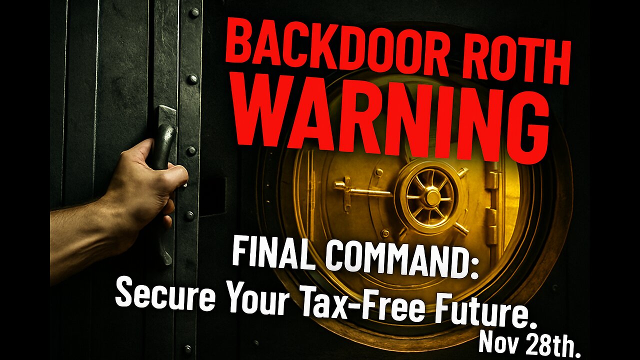 BACKDOOR ROTH WARNING: FINAL SUGGESTION to Secure Your Tax-Free Future. By Nov 28th.