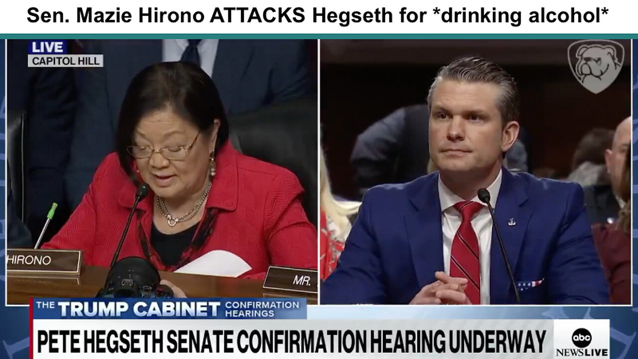 Sen Mazie Hirono ATTACKS Hegseth for drinking alcohol