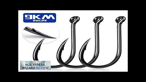 9KM Fishing Hooks 50~200Pcs Saltwater Fishing J Hooks Strong Sharp Needle Point Review