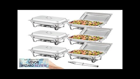 VEVOR Chafing Dish Buffet Set 8 Qt 6 Pack Stainless Chafer Review