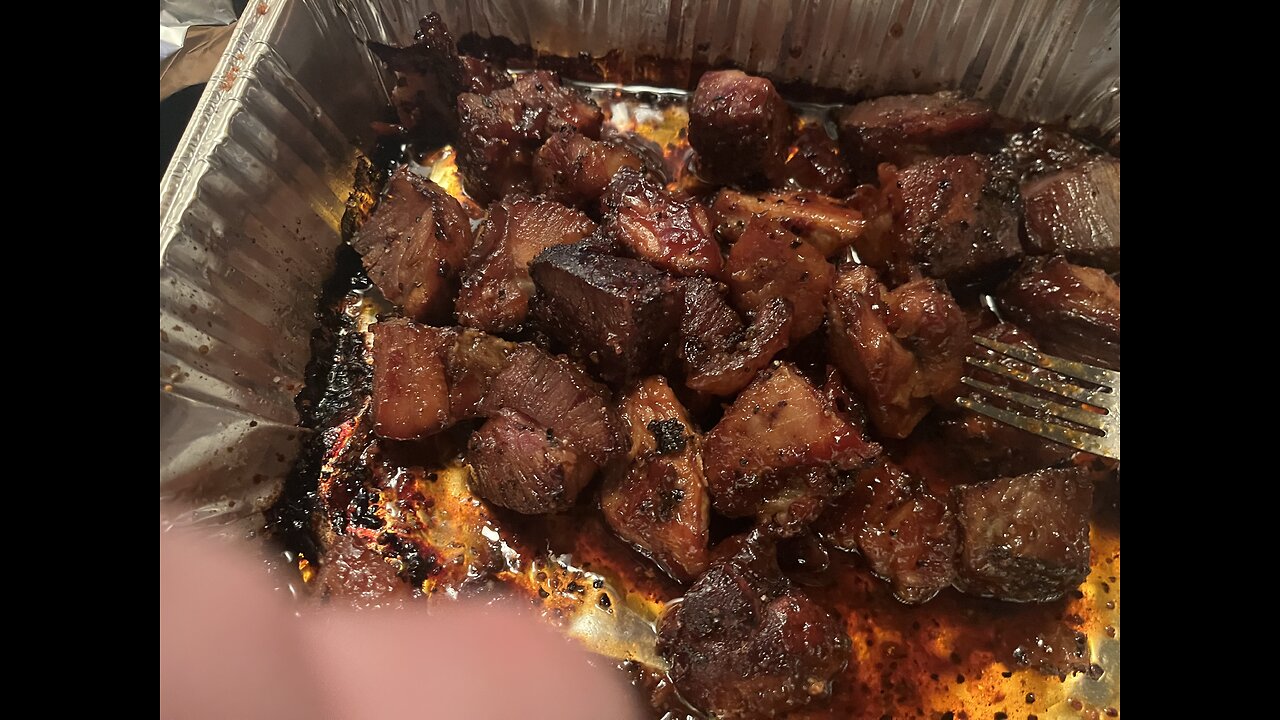 Pork shoulder burnt ends