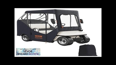 VEVOR Golf Cart Enclosure 600D Polyester Driving Enclosure with 4-Sided Transparent Review