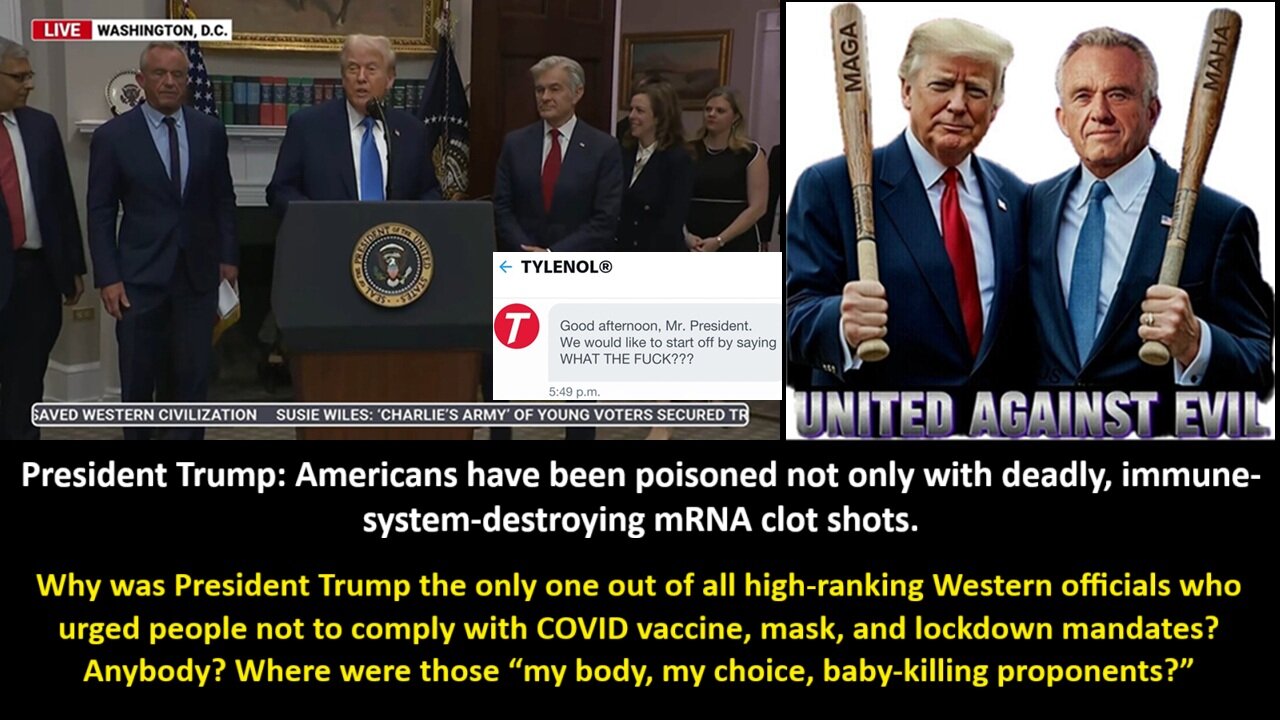 President Trump: Americans have been poisoned not only with deadly, immune-system-destroying mRNA clot shots.