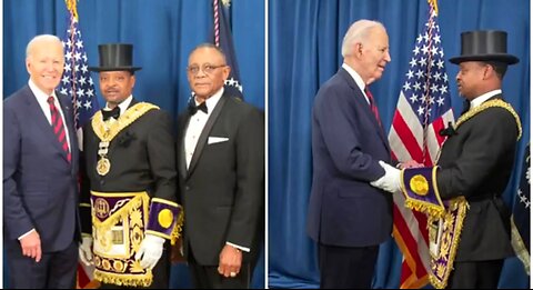YOU ARE WATCHING A MOVIE! JOE BIDEN BECOMES A MASTER MASON ☠️