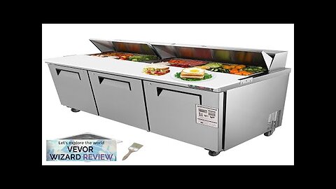 VEVOR Commercial Refrigerator 72" Sandwich & Salad Prep Table 17.73 Cu. Ft Review