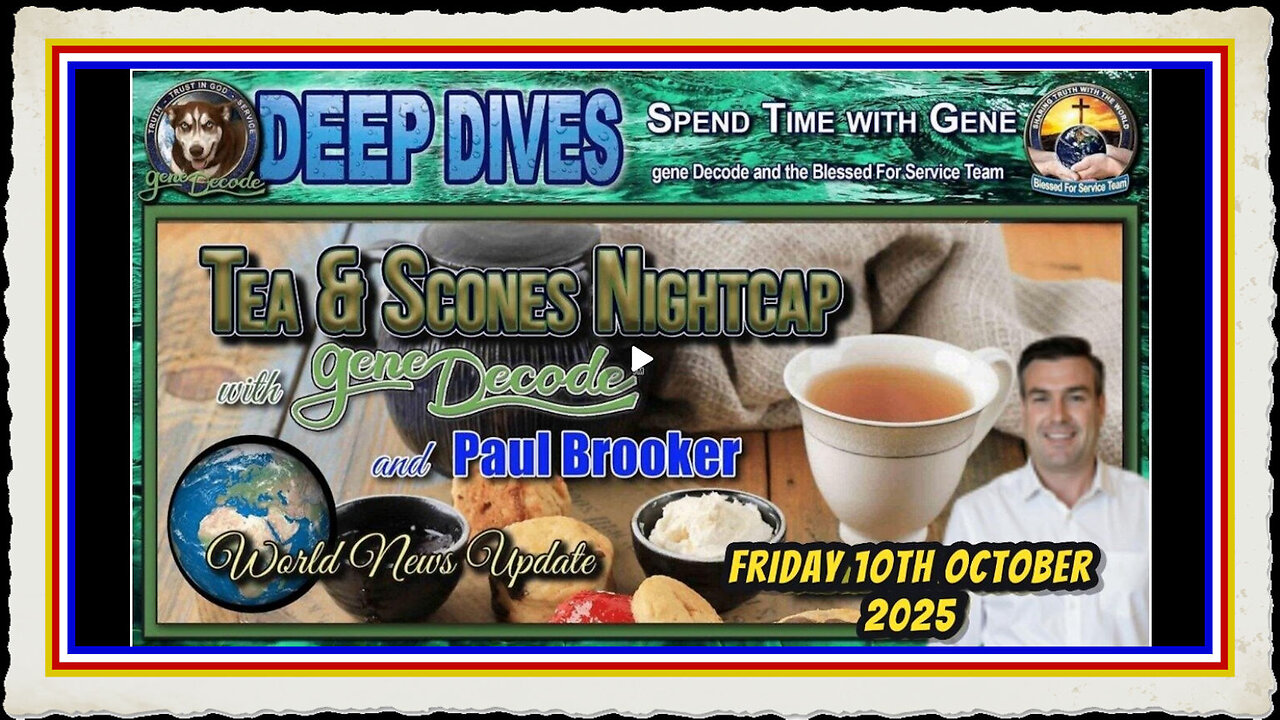 TEA SCONES WITH GENE DECODE PAUL BROOKER - 10TH OCTOBER